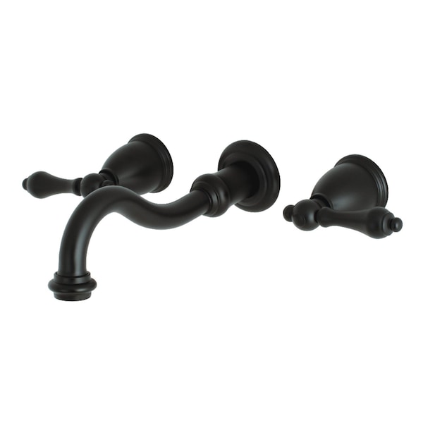 Roman Tub Faucet, Matte Black, Wall Mount